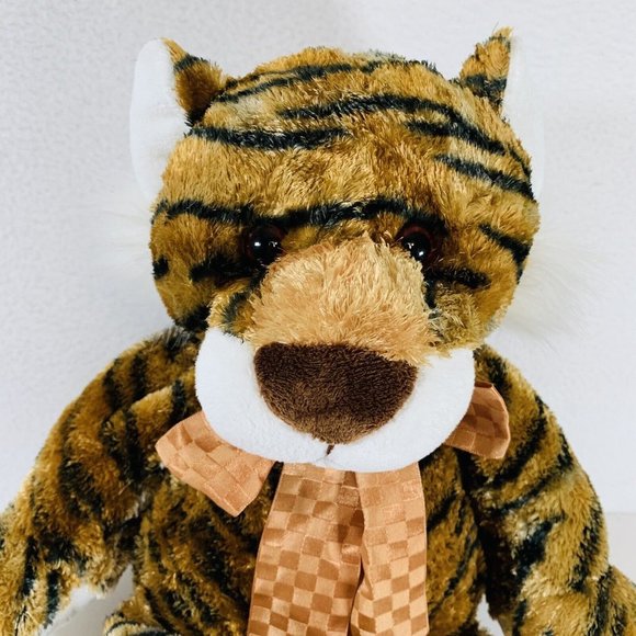 VTG Kellytoy Tiger Orange Striped Stuffed Animal 21” Plush Bow Tie Cuddle Toy - Picture 7 of 13